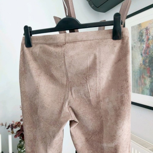 Zara fitted suede beige pants like new size M