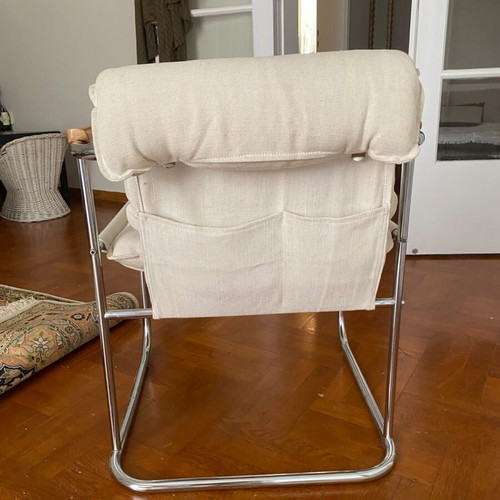 Canvas armchairs, set of 2