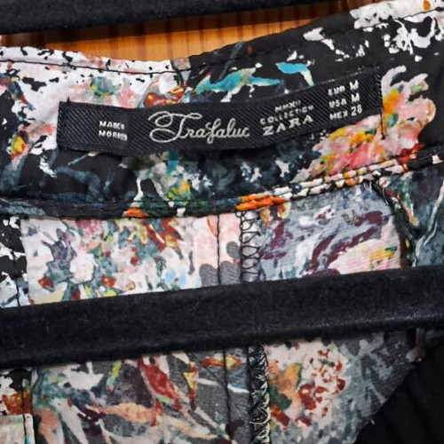 ZARA Trafaluc floral print jogger pants, size medium