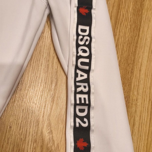 Dsquared2 Men's XXL White Sweatshirt Pullover Canada Tape Logo