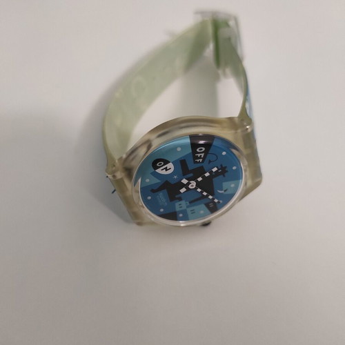 Swatch Vintage 1995 Swiss Musical Faces Running Man Unisex Watch like new
