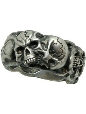 Handmade Sterling Silver 925 Skull Band Ring New