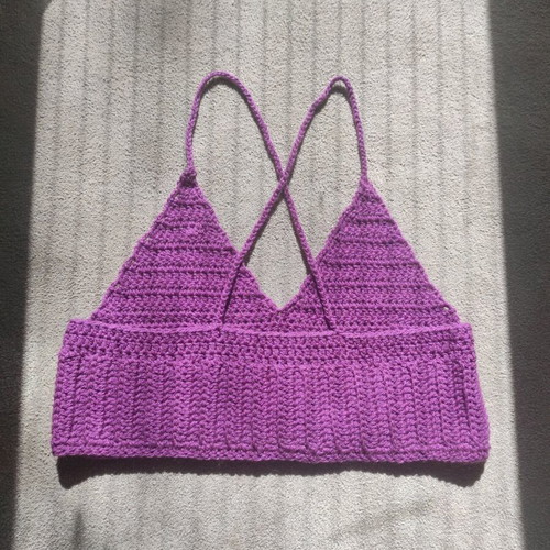 Handmade crop top new, pink, one size