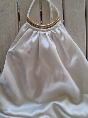 Zara white top with gold detail