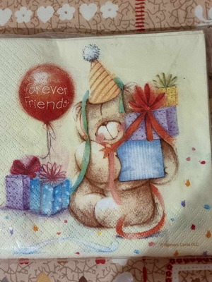For Ever Friends napkins new, 80s sealed packaging