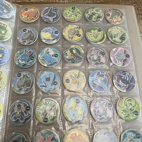 Pokemon tazos with album collection