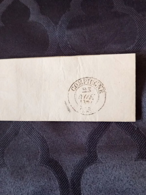 French letter 1834 used, addressed to Comte de Seran with two stamps