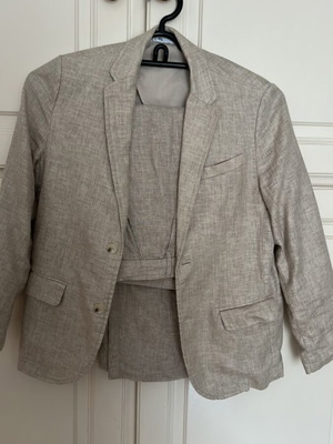 Zara Boys λινό κοστούμι μπεζ για 9 ετών σαν καινούργιο