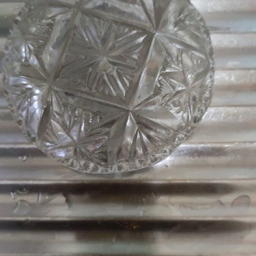 Vintage crystal jam jars set of 6 like new