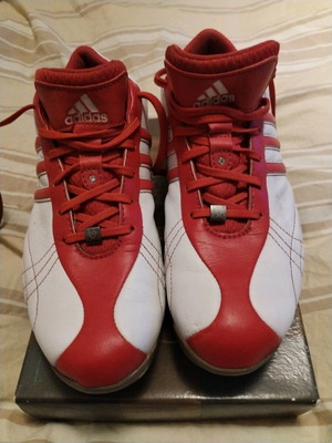 Adidas women's golf shoes like new, size 39, white and red