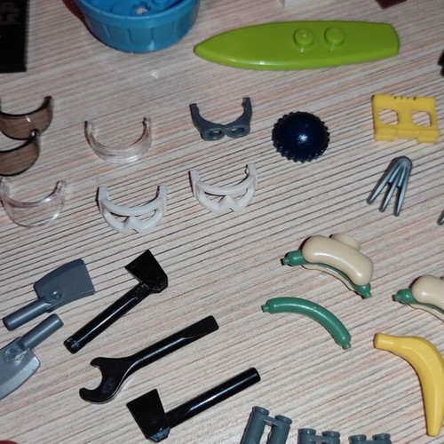 Lego parts and accessories used for custom and completion