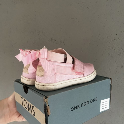 Toms kids ballerinas used, pink, size 23