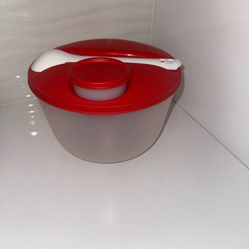 Tupperware salad container new with handle and dip bowl