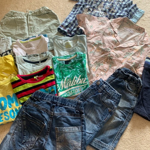 Summer clothes pack used for boy 4-5 years, 24 pieces