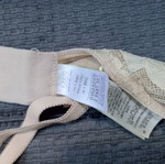 Marks & Spencer strapless bra 75C, beige with lace, detachable straps