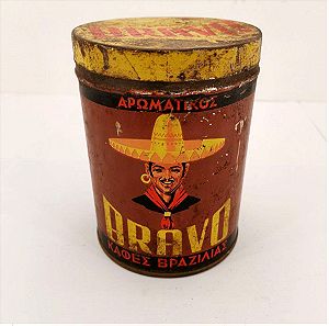 Κουτί μεταλλικό καφές Bravo εποχής 1950