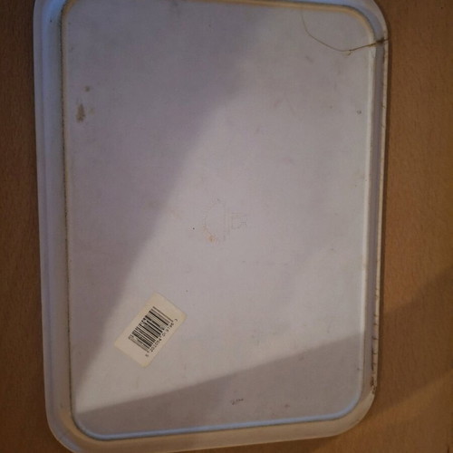 Serving tray used, plastic with flowers