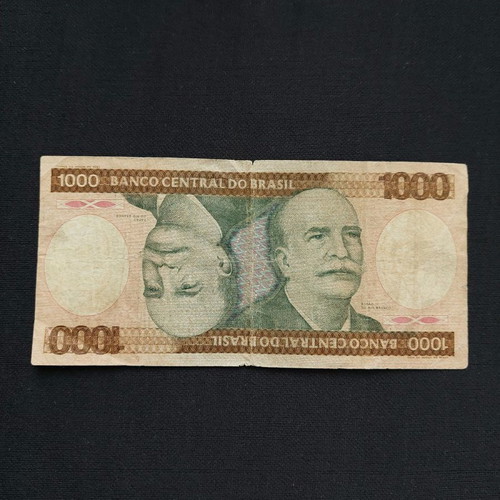 Brasil 1000=500=100 Cruzeiros banknotes used, set of 3