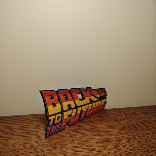 Back to the Future 3D Print Logo like new, PLA plastic