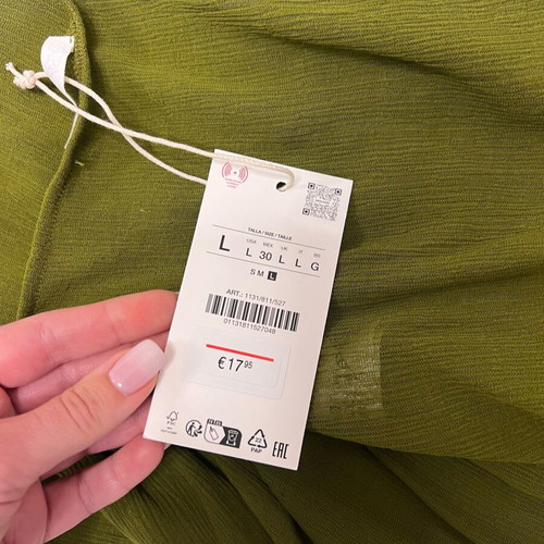 Zara beach set new midi pareo skirt and oil-colored top