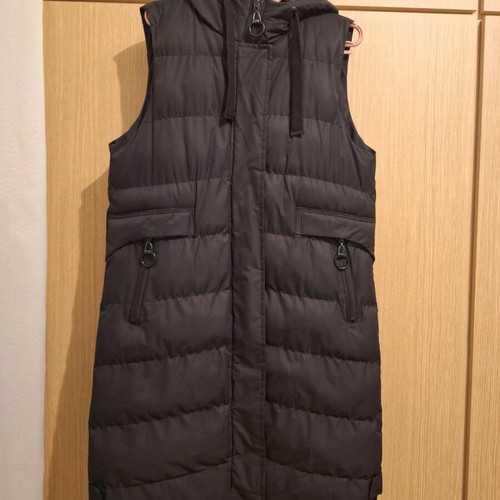 Attrattivo sleeveless long jacket like new, black, size S