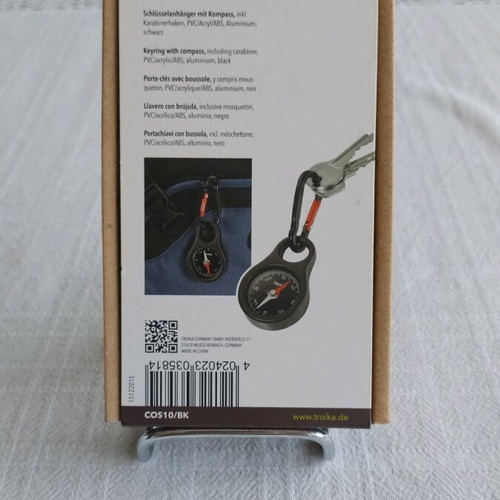 Troika compass keychain new with carabiner