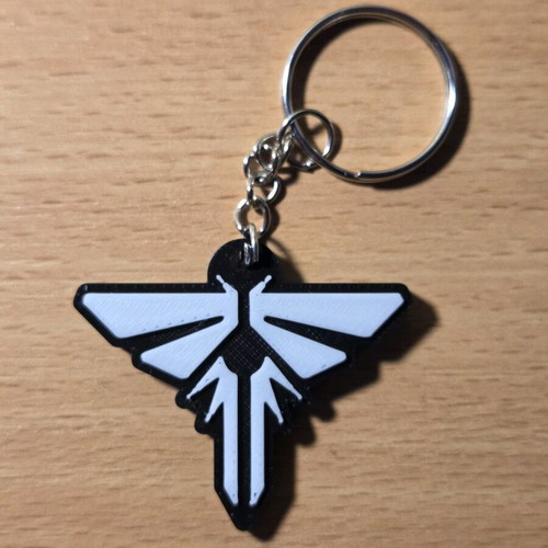 Fireflies keychain new, black and white
