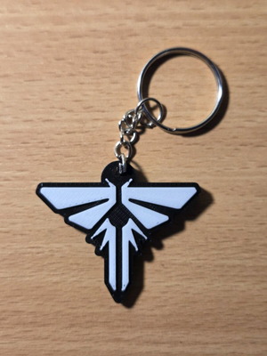 Fireflies keychain new, black and white