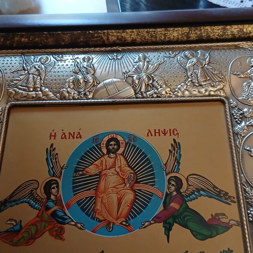 Large Silver Icon 999 Ascension of the Lord 33×43 cm like new