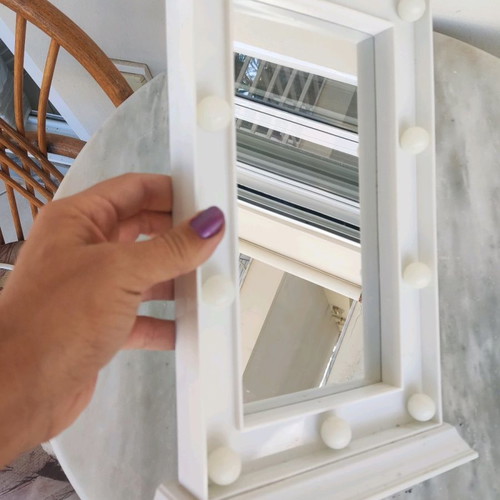 Makeup frame with mirror and lights used
