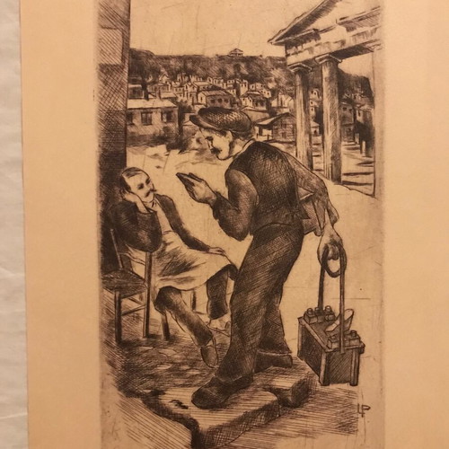 Lela Paschali Lithographs new, A Greece That Is Leaving, Lost Professions