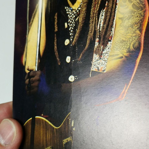 Lenny Kravitz collectible postcard used from Heroes Publishing Ltd