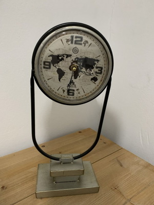 Vintage industrial style tabletop clock like new
