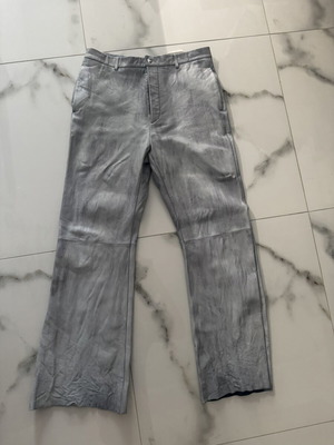 Acne Studios leather pants, grey, size M / 38 / 10