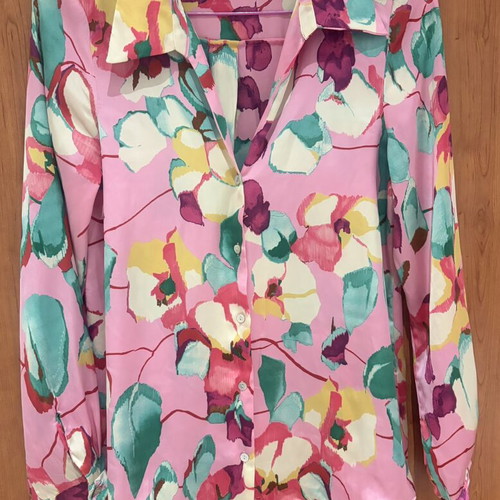 Zara satin shirt like new, size XS, multicolored