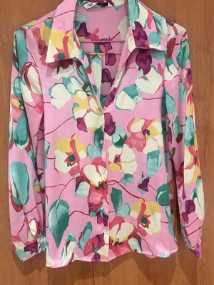Zara satin shirt like new, size XS, multicolored