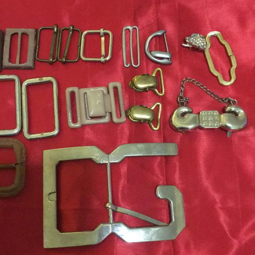 Various buckles used for dressmakers, all together