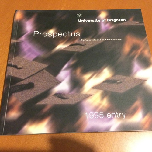 University of Brighton Postgraduate Prospectus 1995 used, missing part of page