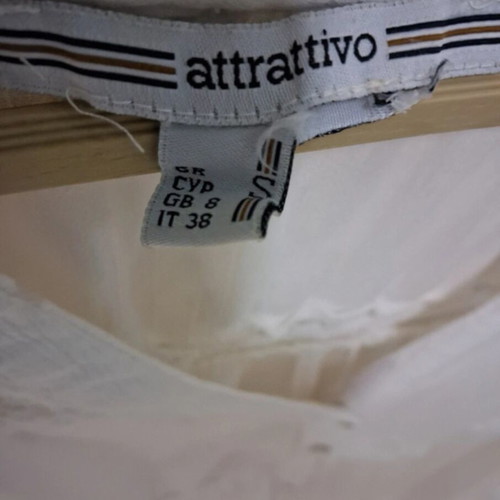 Attrattivo white dress used, size M\/L, lace and buttons