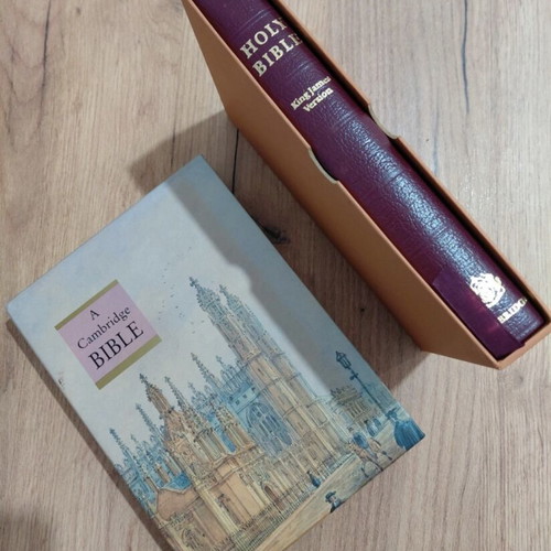 A Cambridge Bible King James Version like new with leather case