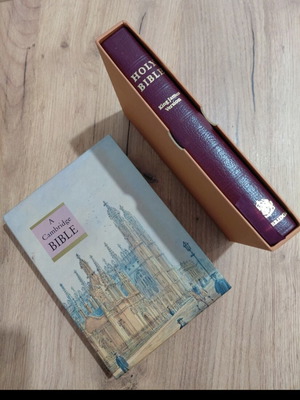 A Cambridge Bible King James Version like new with leather case