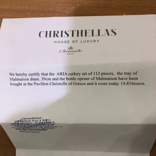 Christofle Aria complete cutlery set new