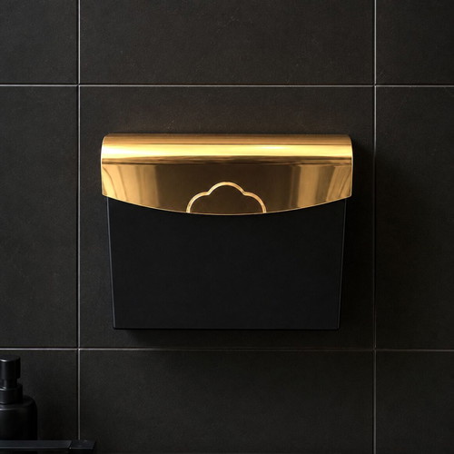 Toilet Paper Holder Scandinavian Luxury with Gold Details