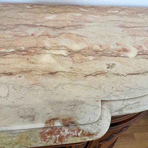 Buffet with marble top like new, one side door does not lock