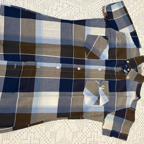 Fred Perry Women's Summer Shirt like new, blue and brown, size S