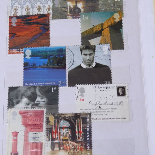 Red album with worldwide collectible stamps