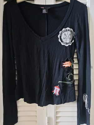 Μπλούζα Diesel γυναικεία μακρυμάνικη μεταχειρισμένη, μαύρη