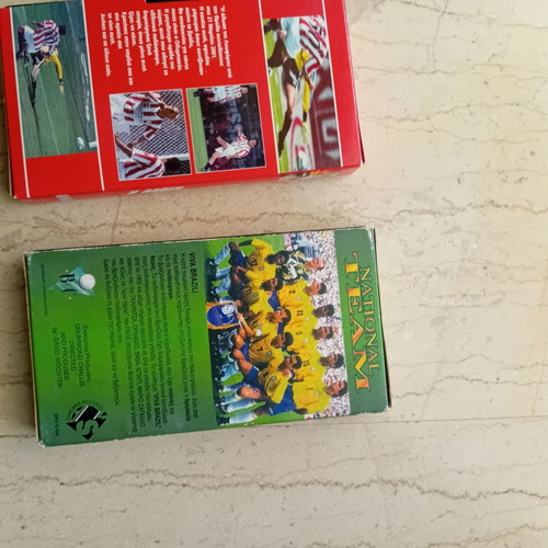 Football videocassettes Olympiakos and Brazil vintage, rare