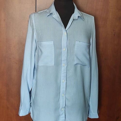 Women's striped H&M shirt like new, blue and white