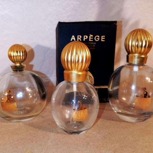 Vintage Arpège by Lanvin perfume bottles used, set of 3